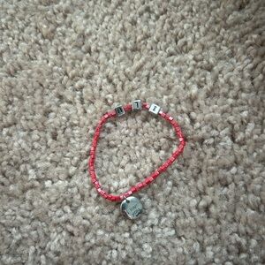 Red “I Love You” Beaded Bracelet